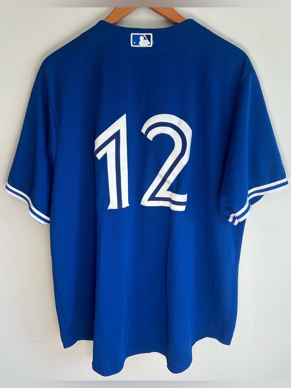 Authentic Majestic Toronto Blue Jays Edwin Encarnacion Baseball Jersey Sz XL #12 - Picture 5 of 10